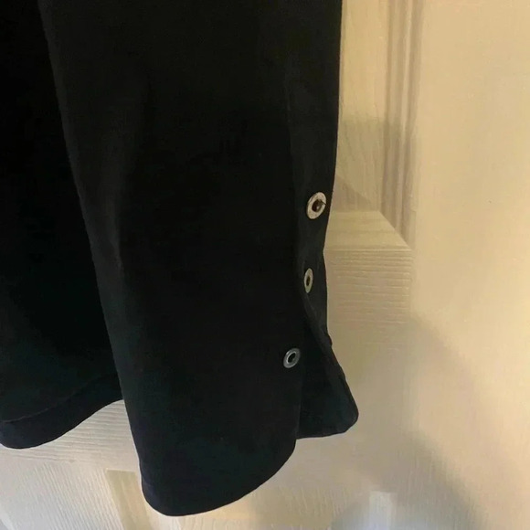 J Jill black dress with buttons tail at sleeve and bottom hem - Picture 2 of 4